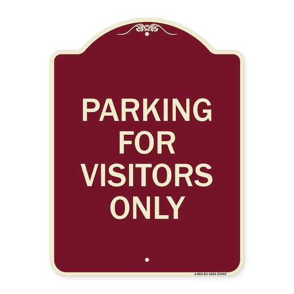 Signmission Parking for Visitors Only Heavy-Gauge Aluminum Architectural Sign, 24" x 18", BU-1824-23440 A-DES-BU-1824-23440 - main